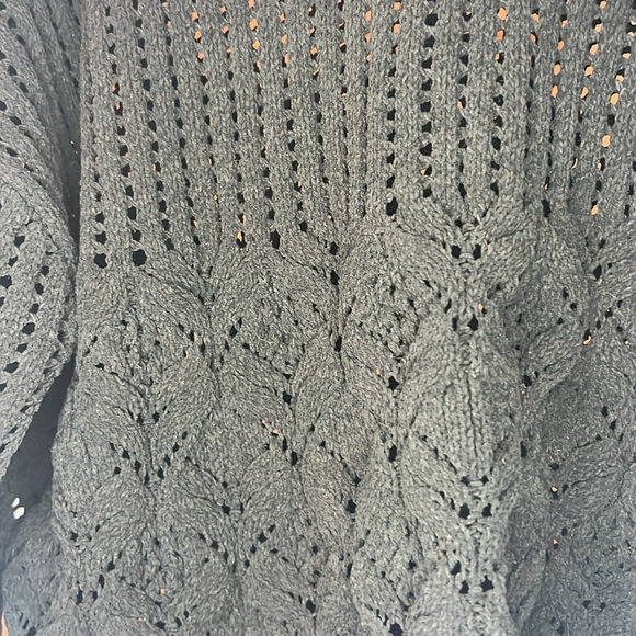 Pointell bell sleeve knit sweater - Picture 2 of 2